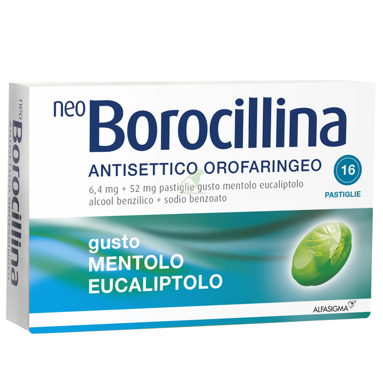 Neoborocillina Ant Or 6,4 Mg + 52 Mg Pastiglie Gusto Arancia, 16 Pastiglie  In Blister Al/Pvc